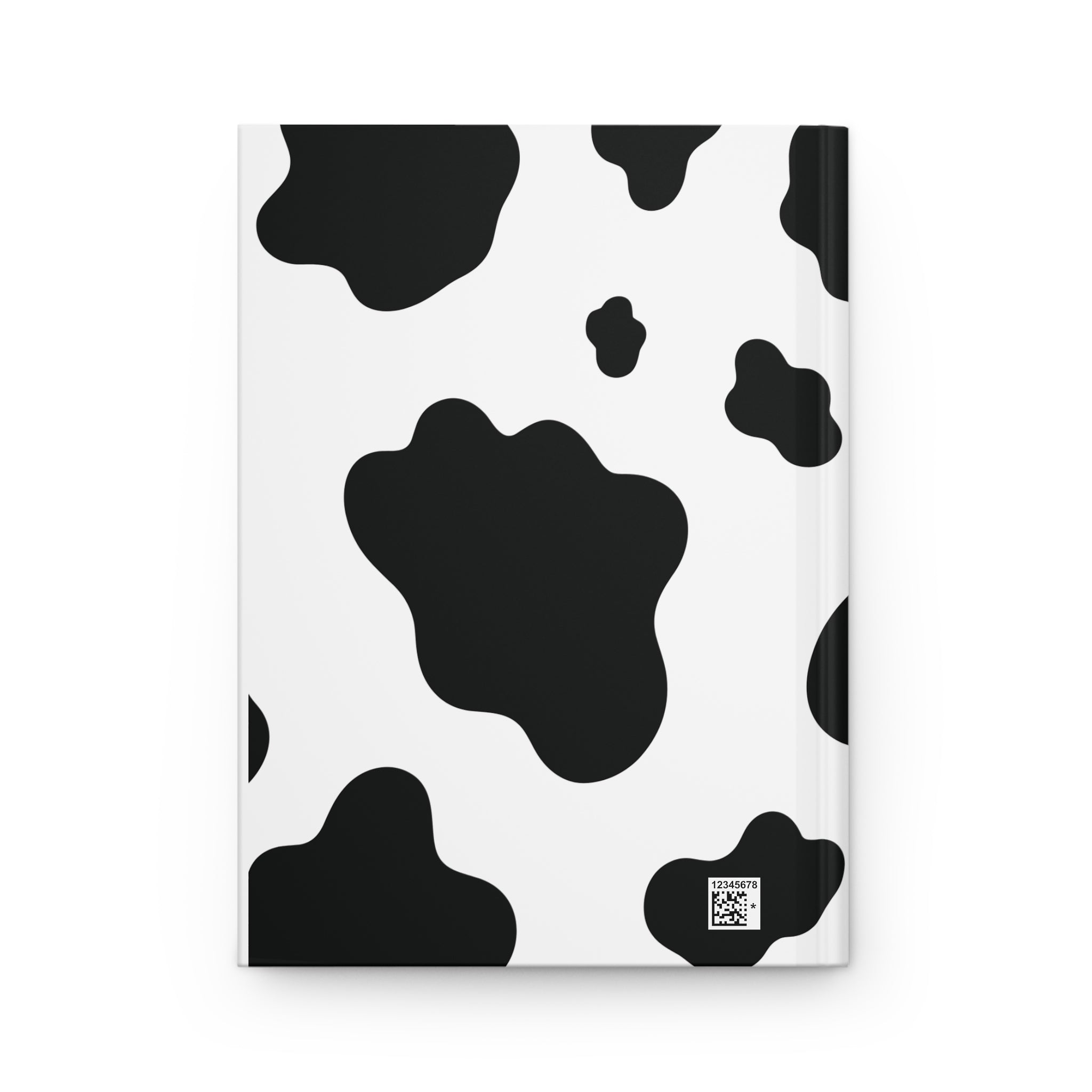 Cow Print Hardcover Journal — Black & White Notebook for Notes, Sketches & Journaling