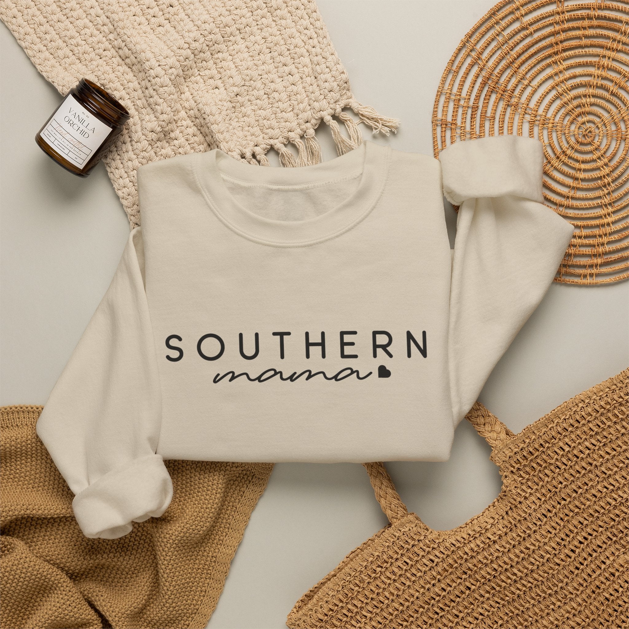 Southern Mama Crewneck Sweatshirt — Minimalist Southern Mom Pullover