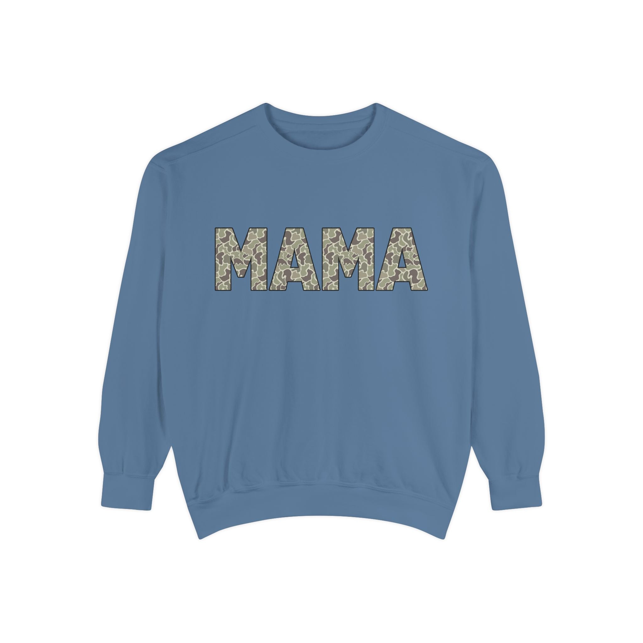 Mama Camo Sweatshirt — Cozy Mom Crewneck with Floral Pattern "MAMA"
