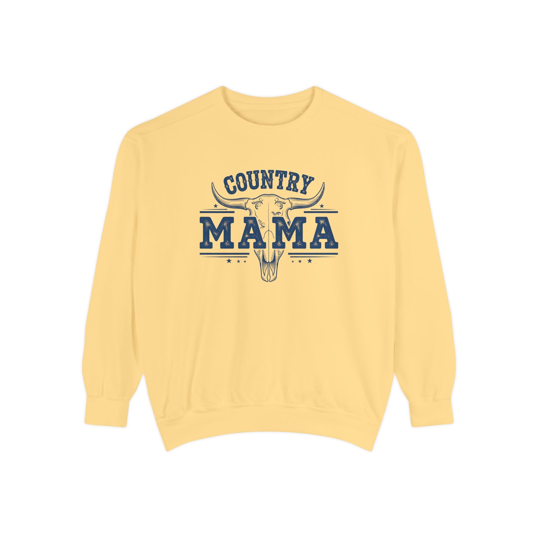 Country Mama Sweatshirt — Rustic Longhorn Graphic Crewneck
