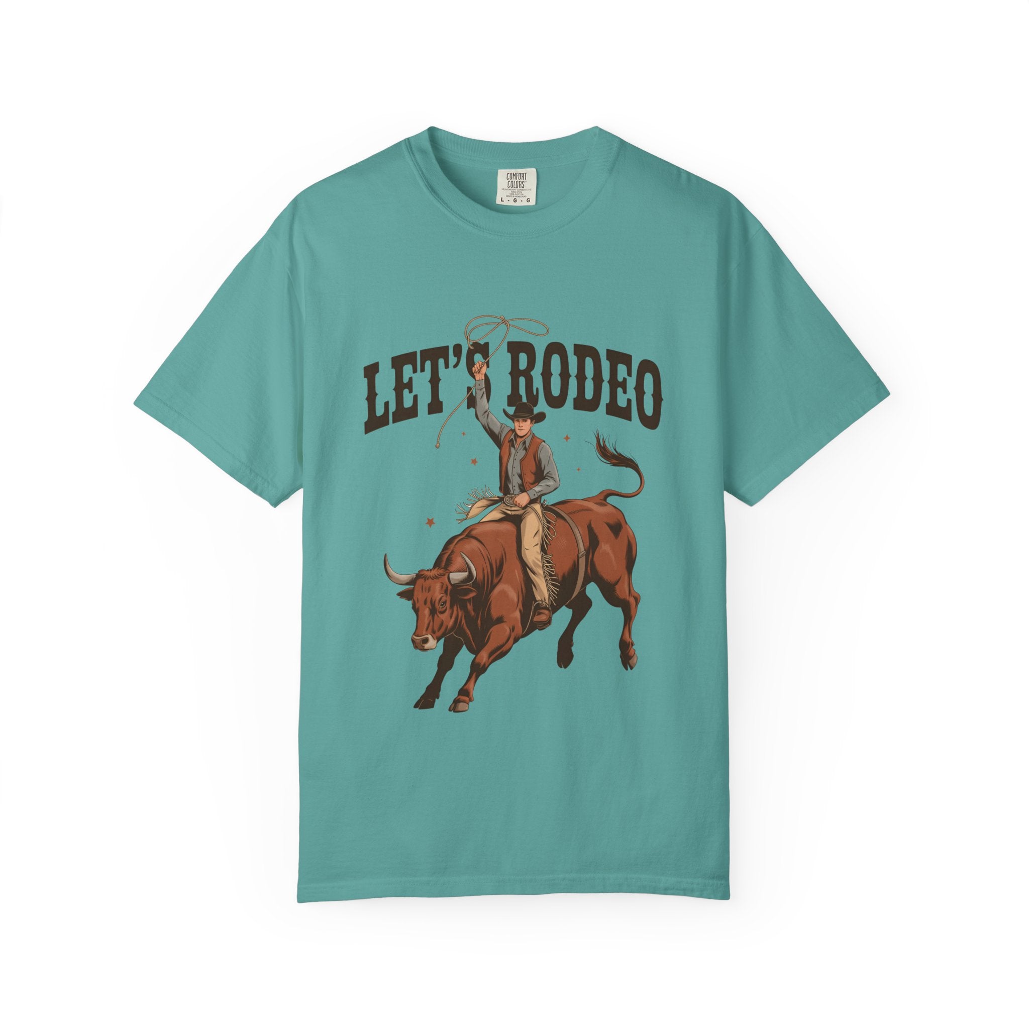 Let's Rodeo T-Shirt — Western Bull Riding Graphic Tee