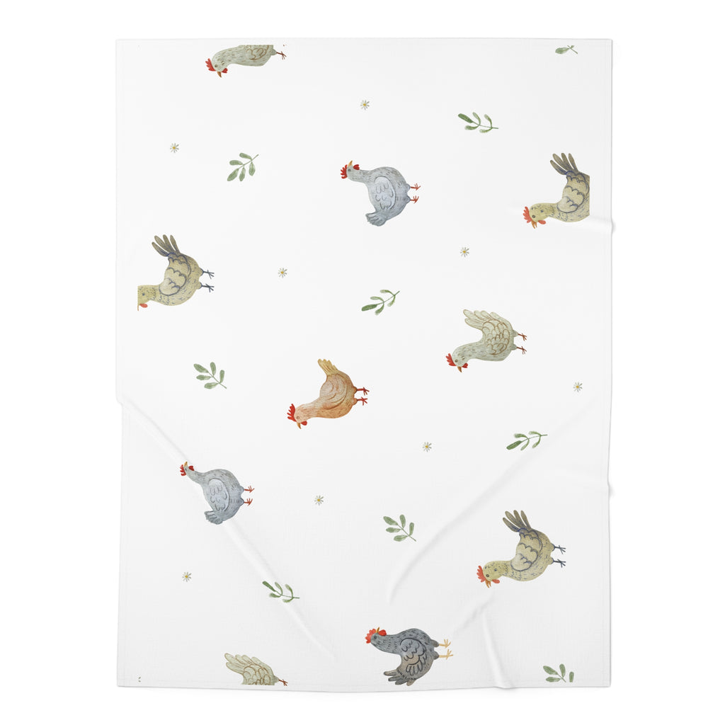 Swaddle Blanket — Pastel Farmyard Chickens Cute Baby Wrap