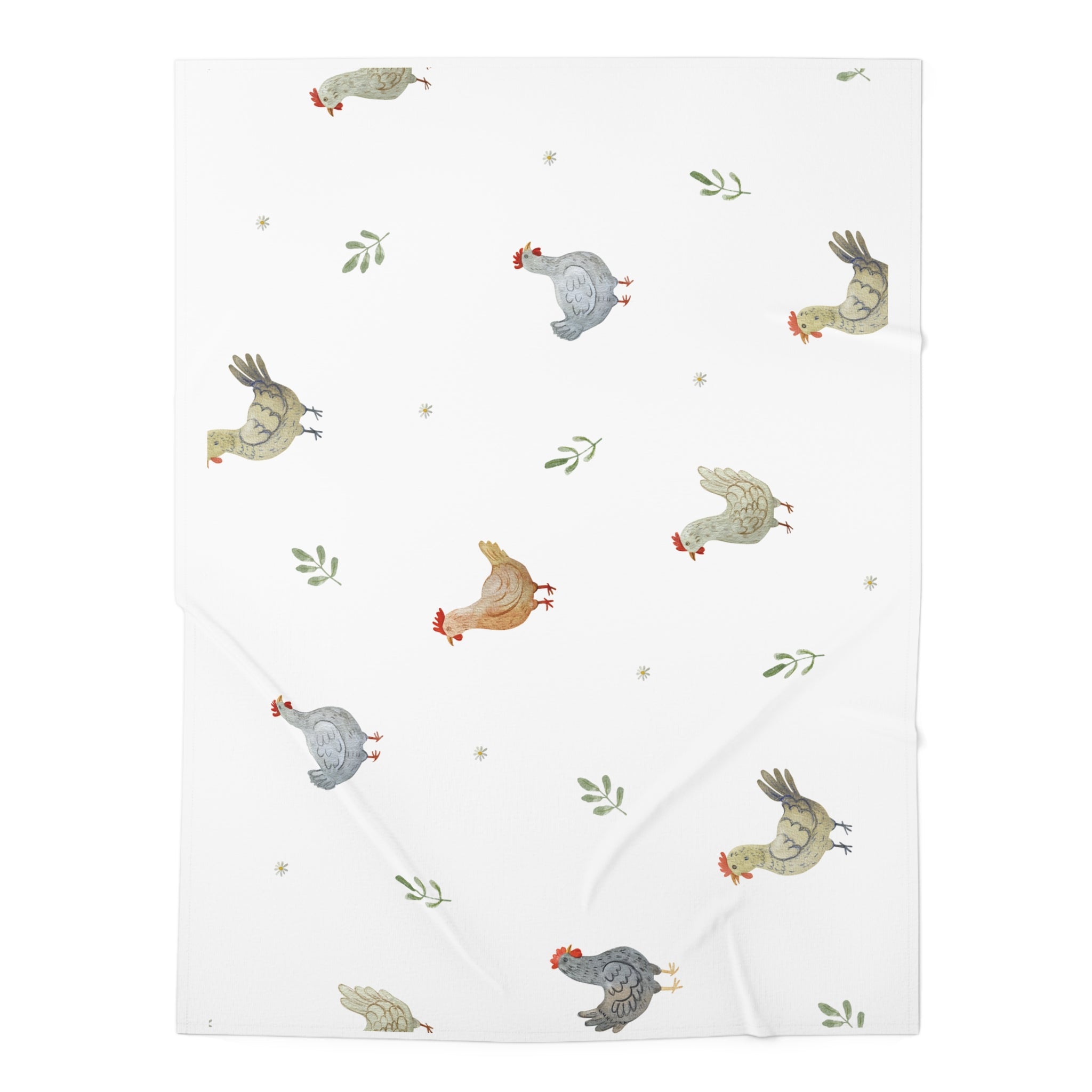 Swaddle Blanket — Pastel Farmyard Chickens Cute Baby Wrap