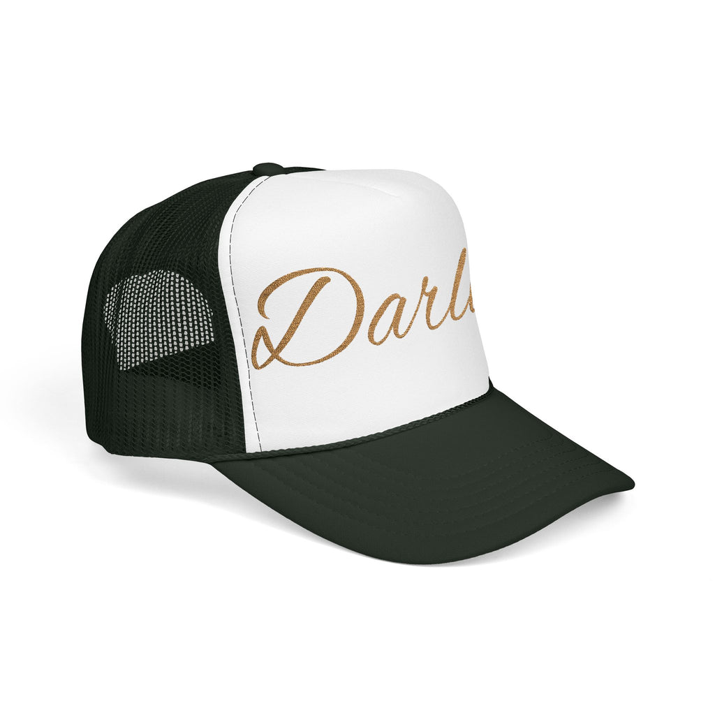 Darlin' Glitter Script Trucker Hat — Women's Casual Mesh Cap