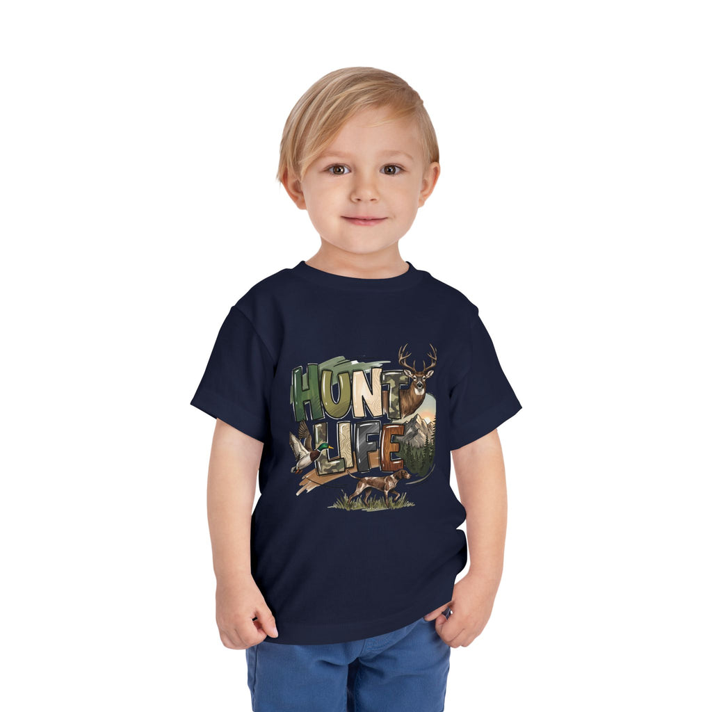 Toddler Tee — "Hunt Life" Woodland Deer & Fox Kids Shirt