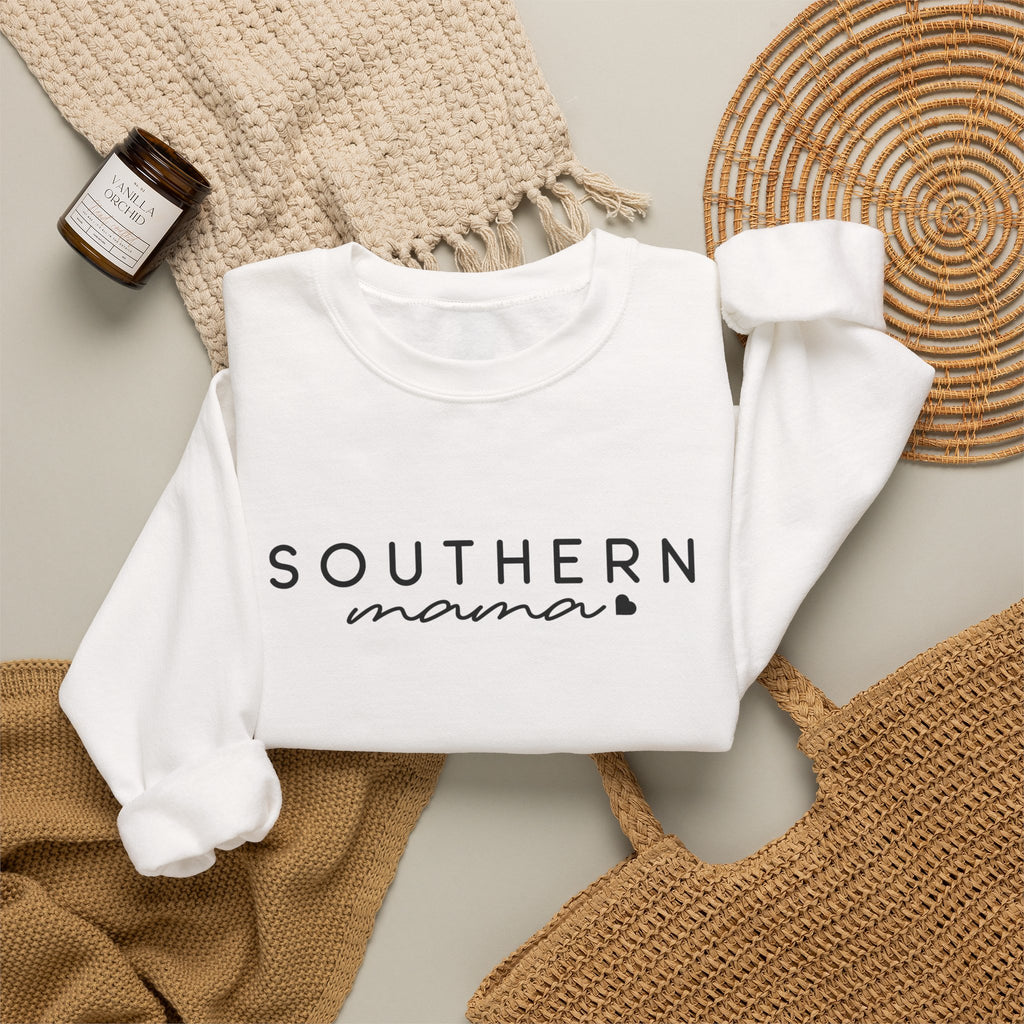 Southern Mama Crewneck Sweatshirt — Minimalist Southern Mom Pullover
