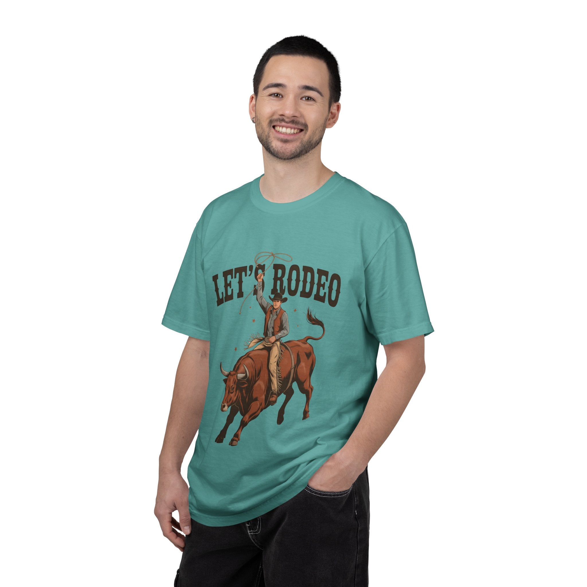 Let's Rodeo T-Shirt — Western Bull Riding Graphic Tee