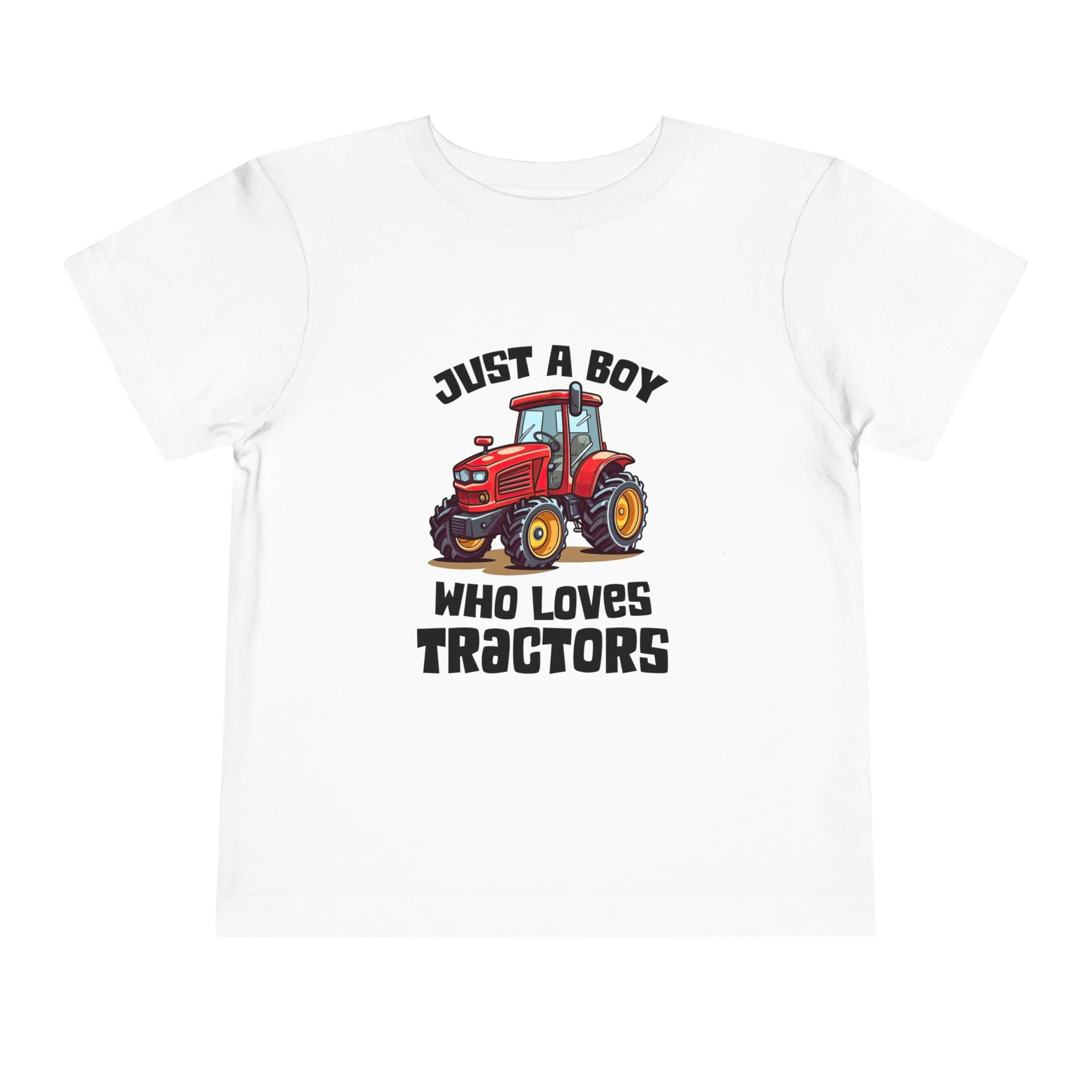 Toddler Tractor Tee — "Just a Boy Who Loves Tractors" Cute Farm Kids Shirt
