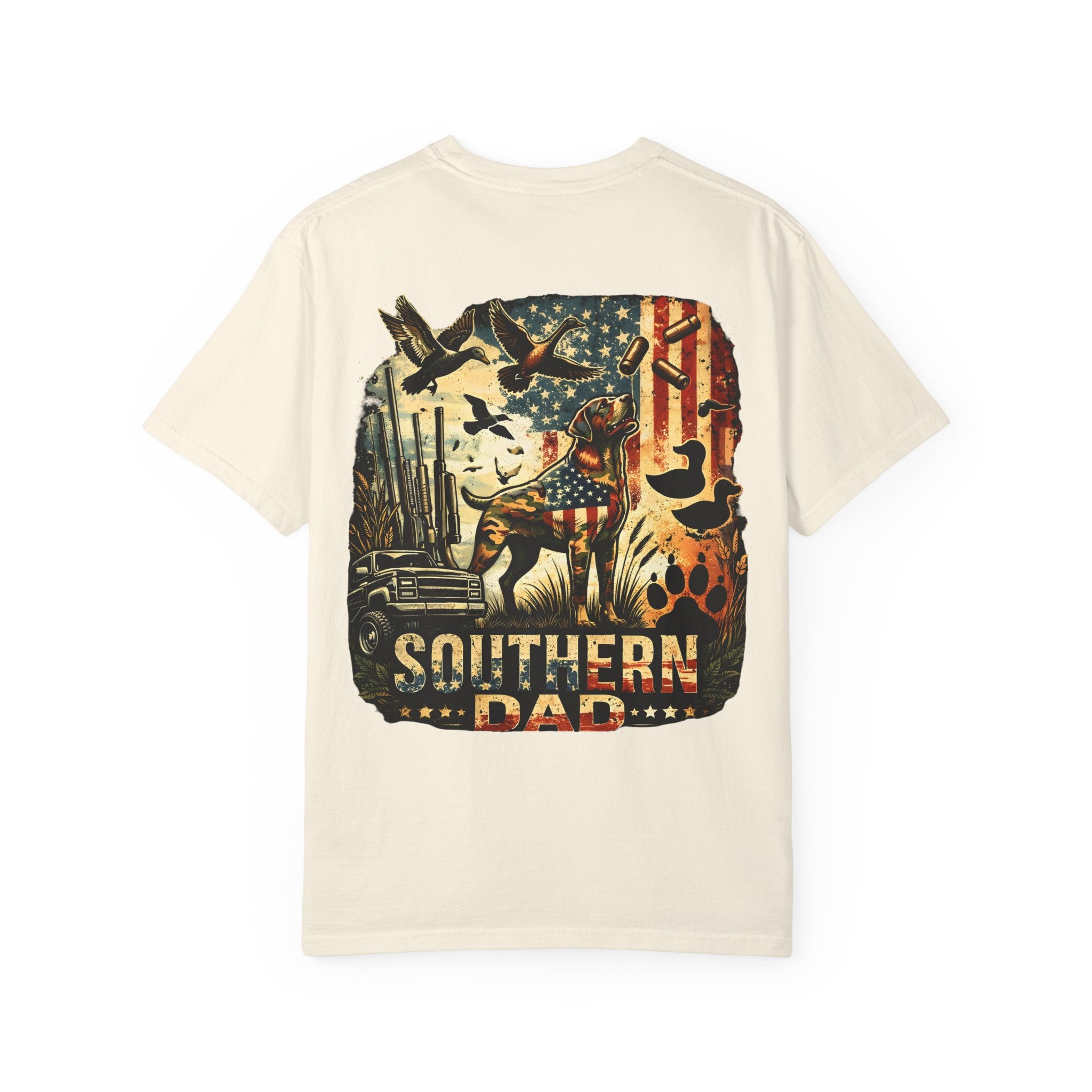 Southern Dad T-Shirt — Patriotic Deer & Duck Hunting Graphic Tee