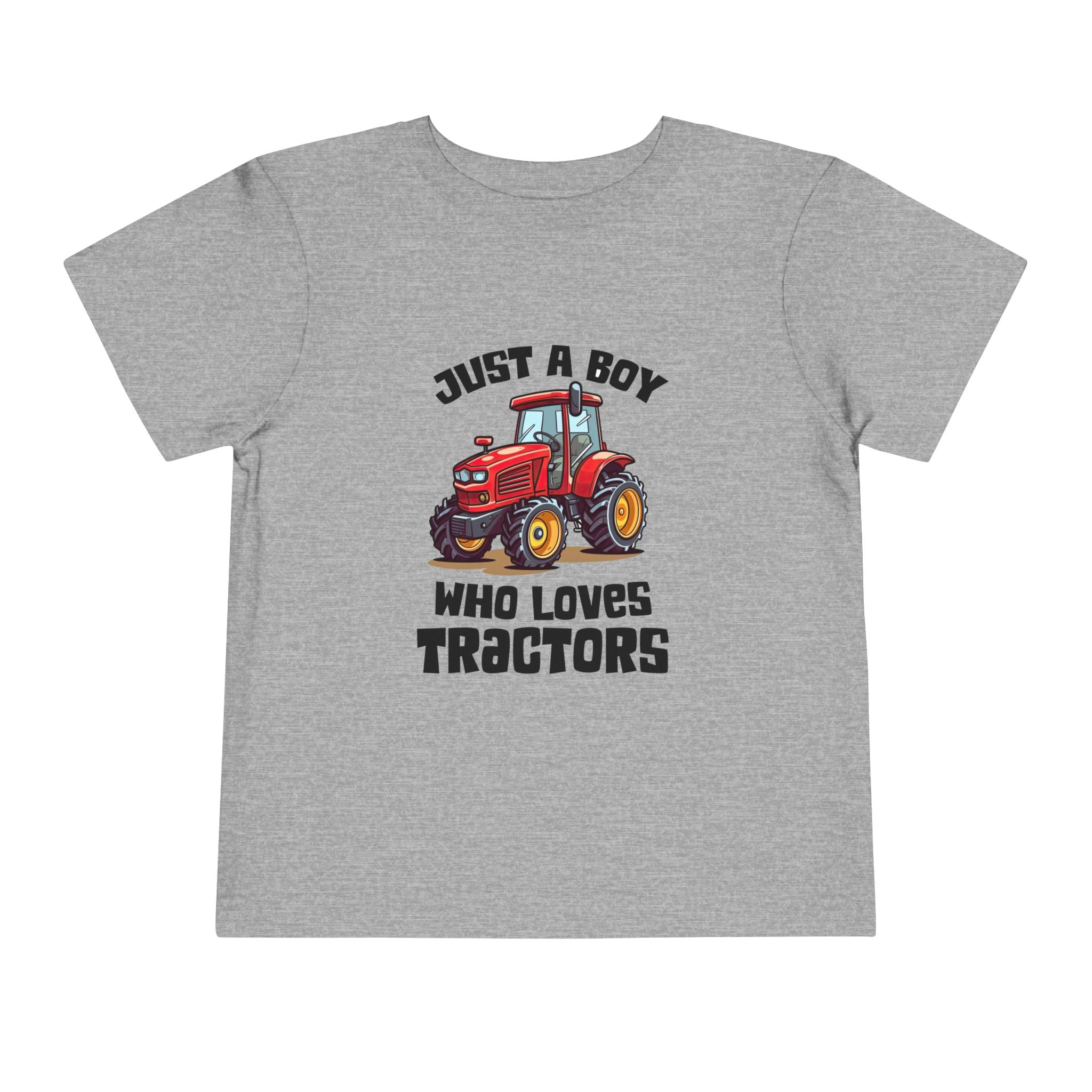 Toddler Tractor Tee — "Just a Boy Who Loves Tractors" Cute Farm Kids Shirt