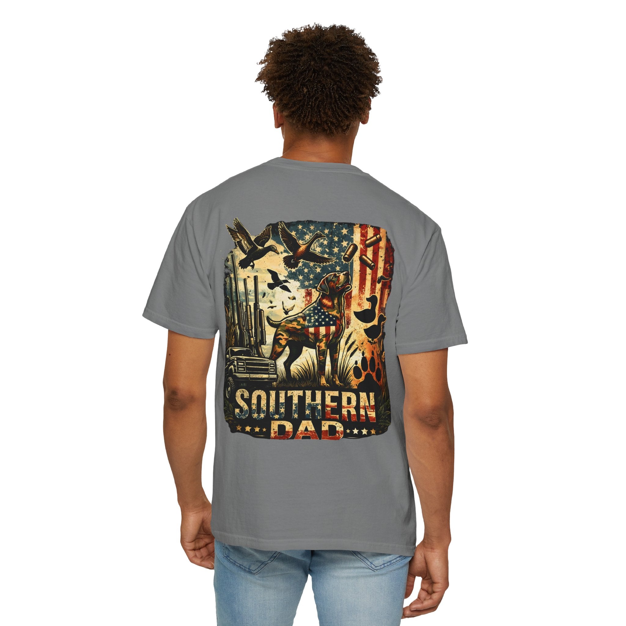 Southern Dad T-Shirt — Patriotic Deer & Duck Hunting Graphic Tee