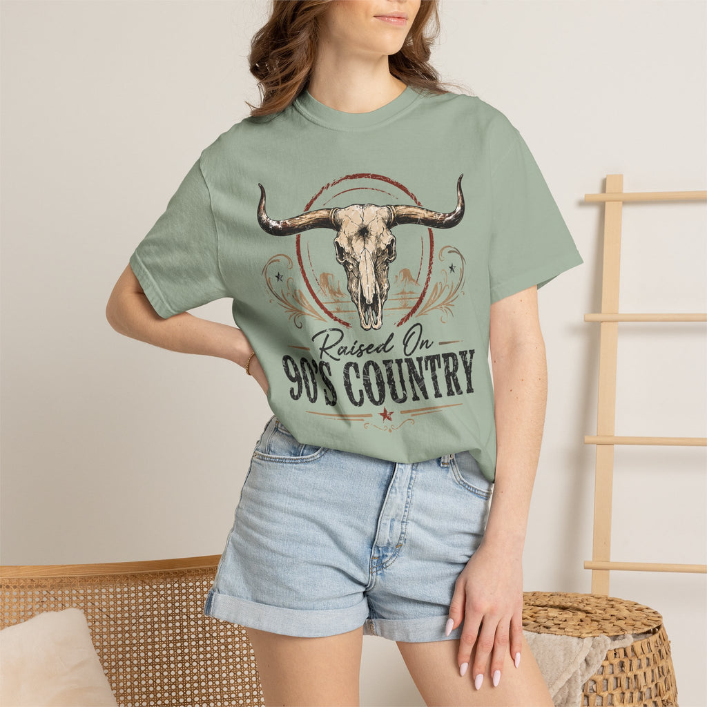 Raised On 90's Country T-Shirt — Vintage Longhorn Cowboy Tee