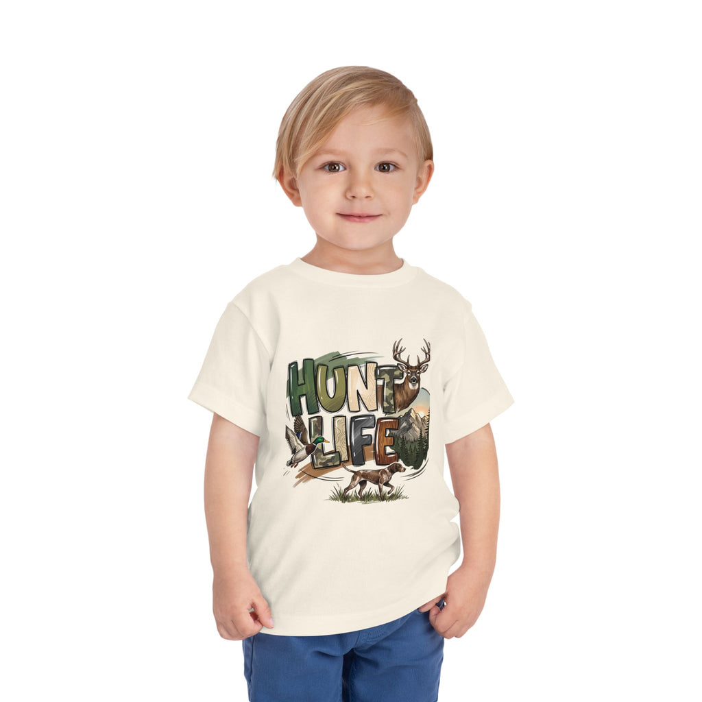 Toddler Tee — "Hunt Life" Woodland Deer & Fox Kids Shirt