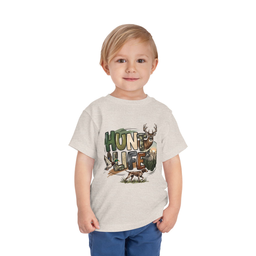 Toddler Tee — "Hunt Life" Woodland Deer & Fox Kids Shirt