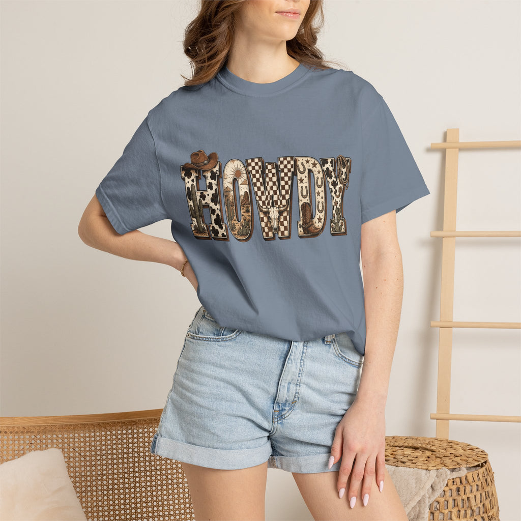 Howdy Leopard Print T-Shirt — Western Cowgirl Graphic Tee