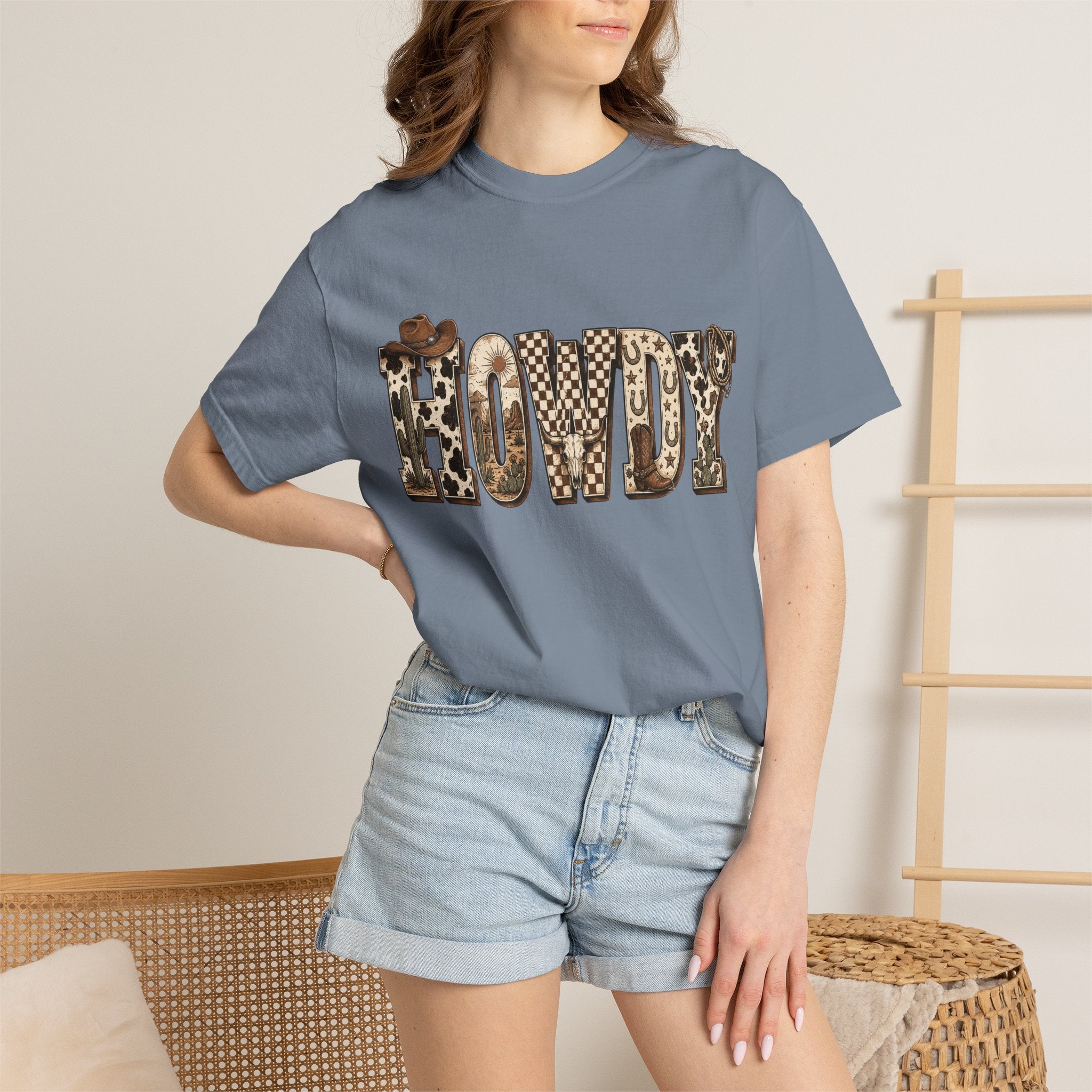 Howdy Leopard Print T-Shirt — Western Cowgirl Graphic Tee