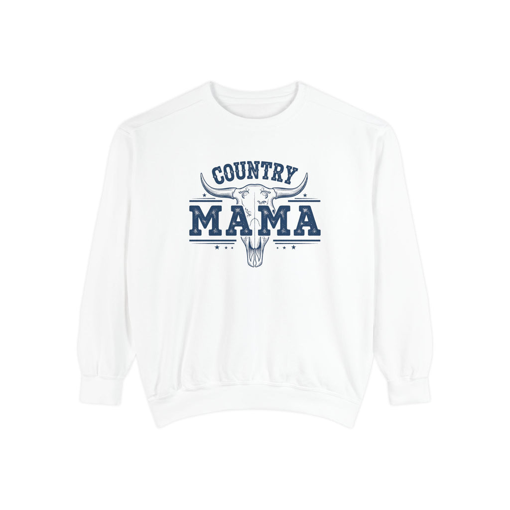 Country Mama Sweatshirt — Rustic Longhorn Graphic Crewneck