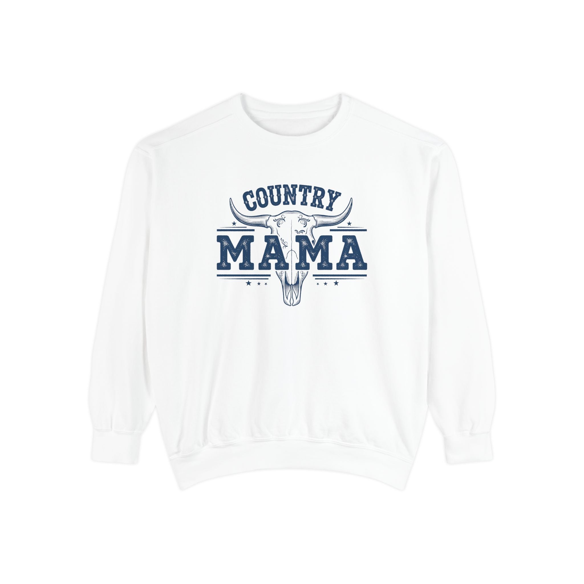 Country Mama Sweatshirt — Rustic Longhorn Graphic Crewneck