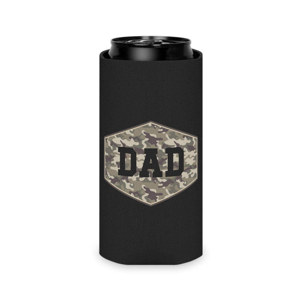 Dad Camo Can Cooler — Military Camouflage Beer Koozie