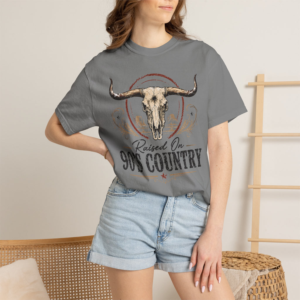 Raised On 90's Country T-Shirt — Vintage Longhorn Cowboy Tee