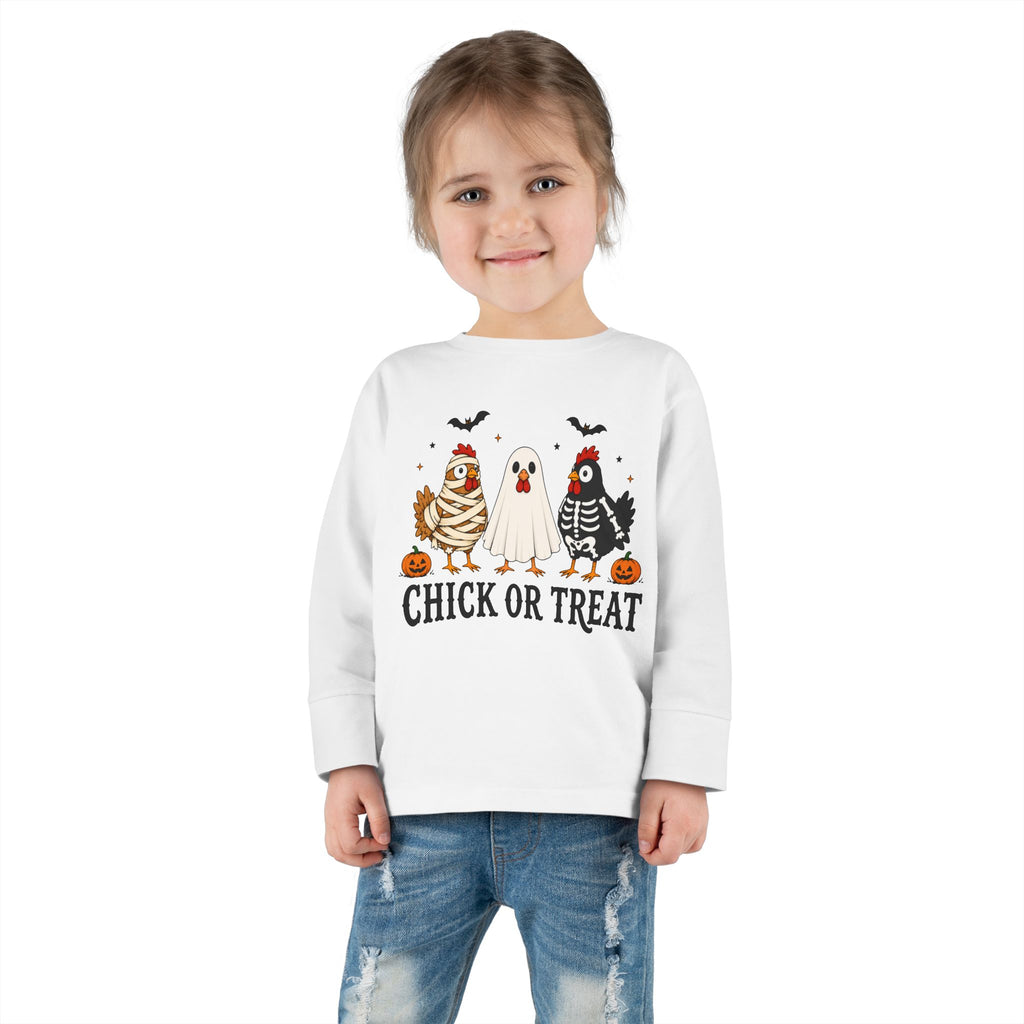Halloween "Chick or Treat" Toddler Long Sleeve Tee