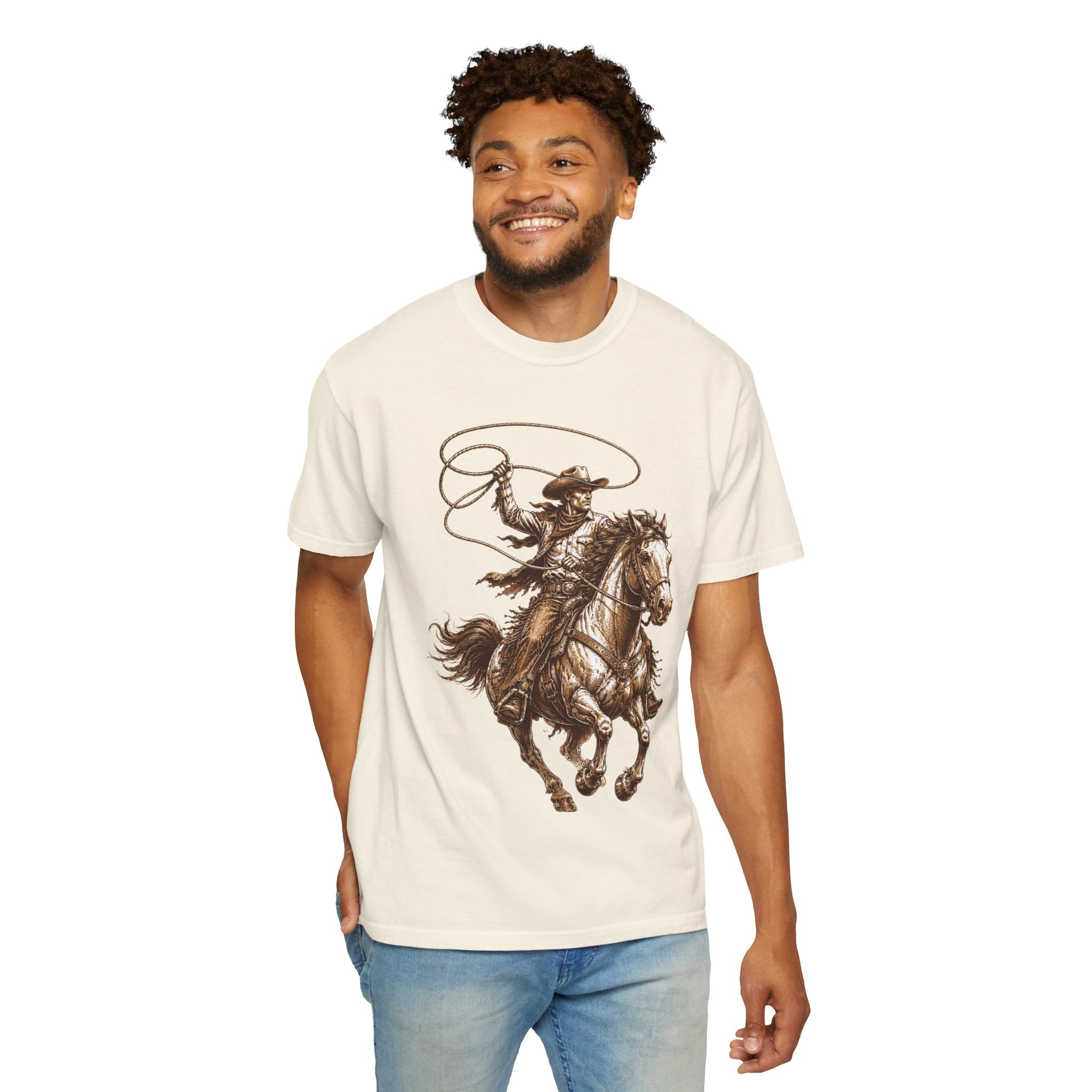 Cowboy Horse T-Shirt — Rodeo Western Lasso Graphic Tee