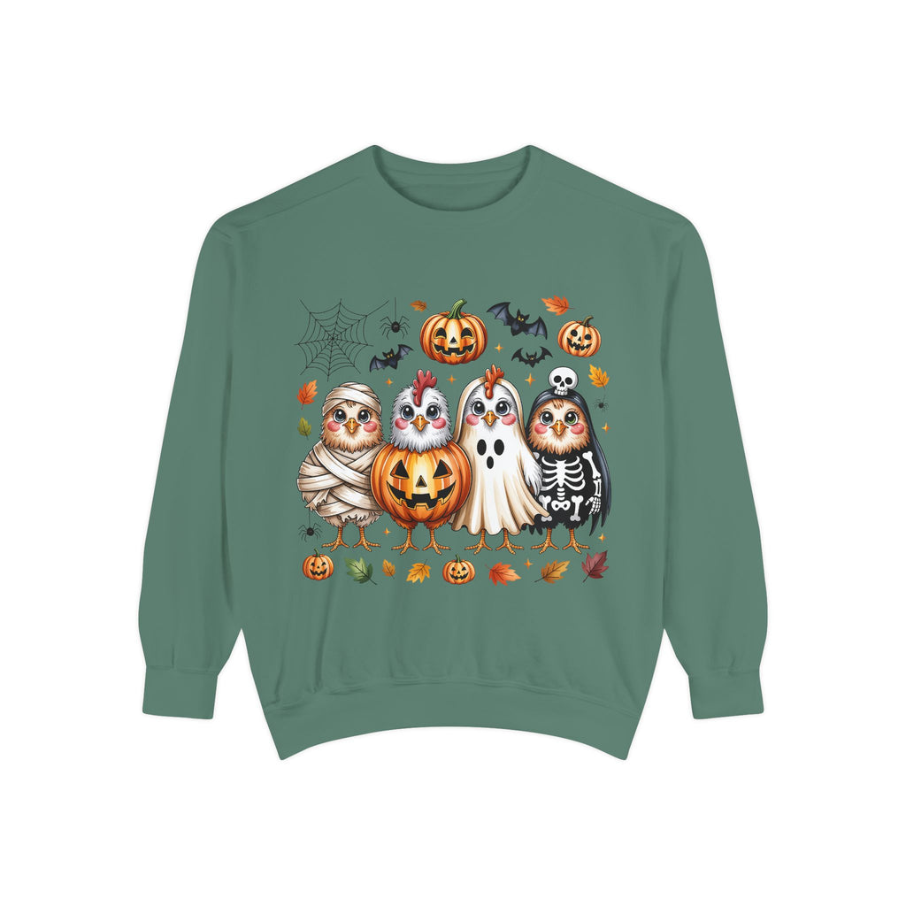 Halloween Owl Sweatshirt — Cute Spooky Owls in Costumes with Pumpkin & Ghost Design