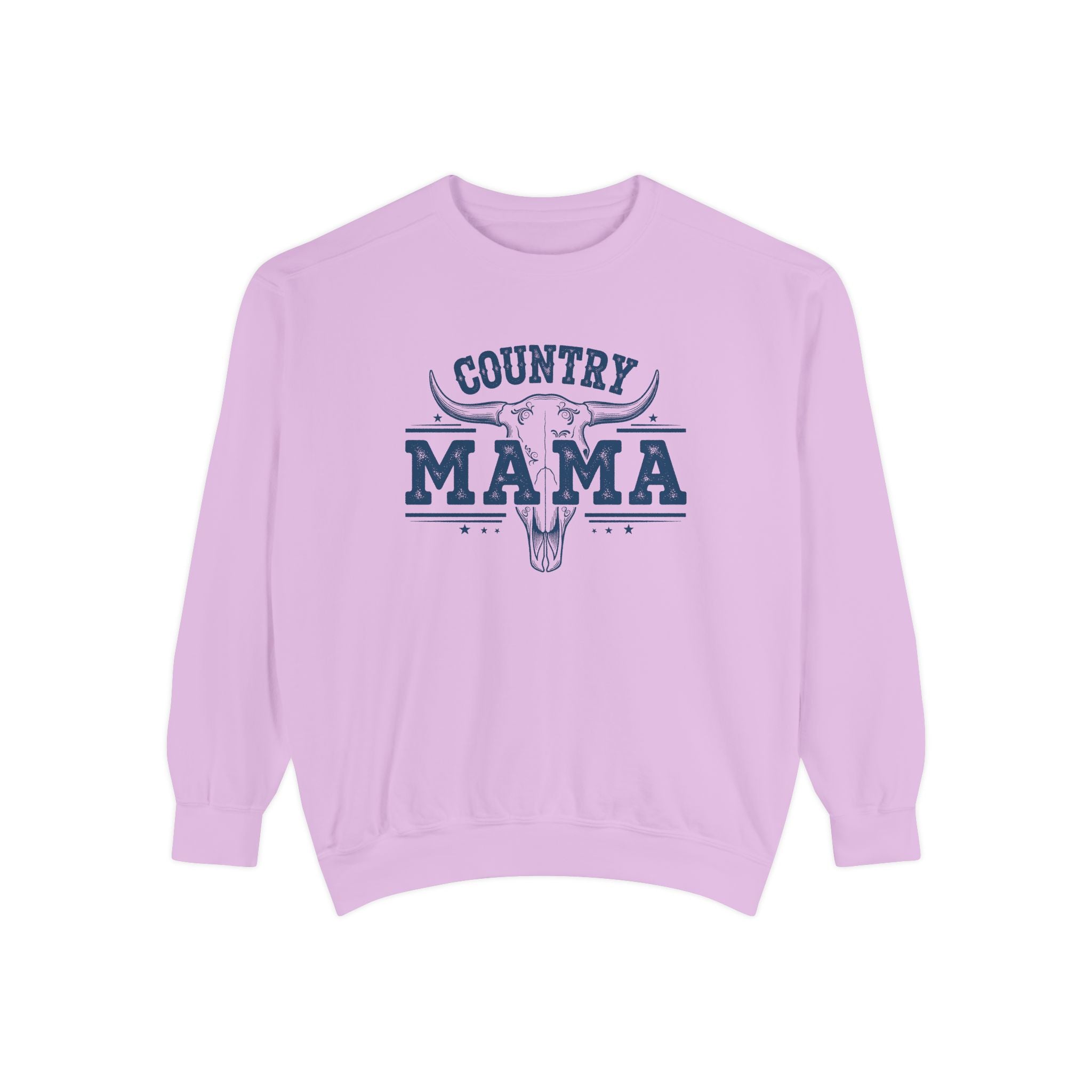Country Mama Sweatshirt — Rustic Longhorn Graphic Crewneck