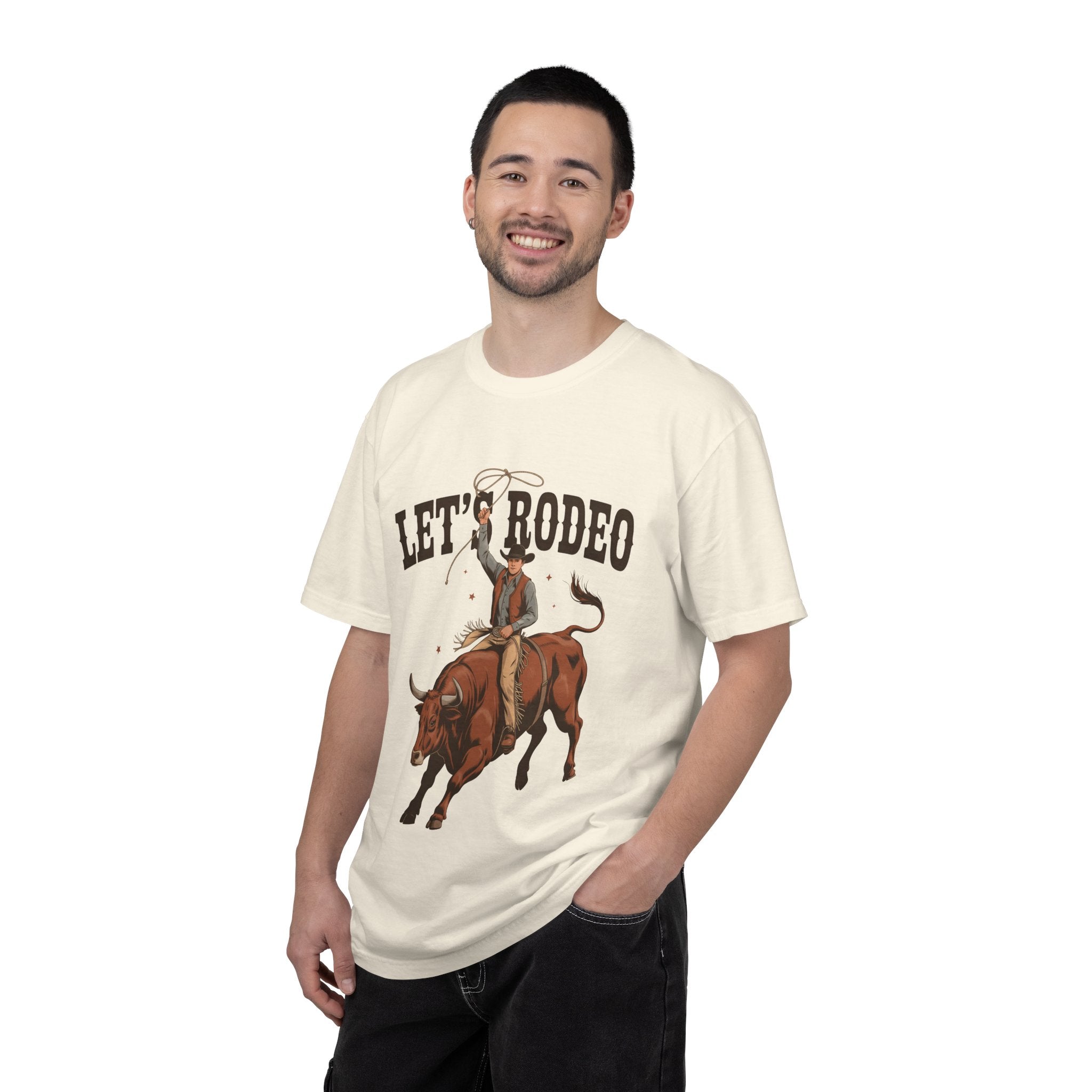 Let's Rodeo T-Shirt — Western Bull Riding Graphic Tee
