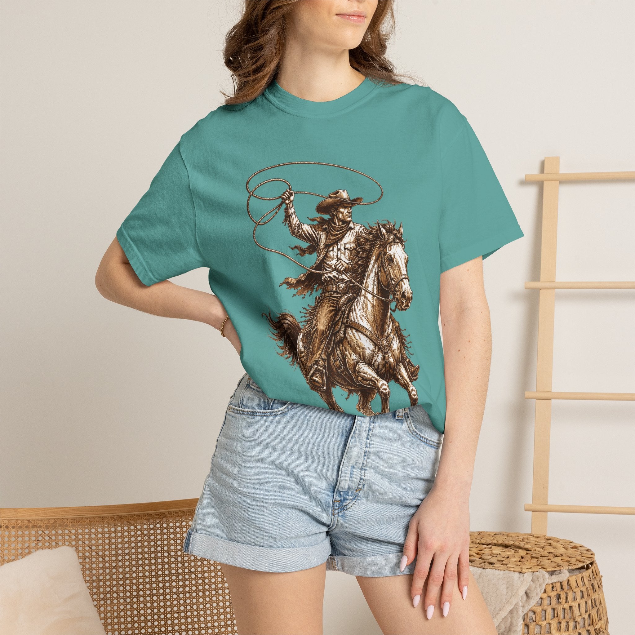 Cowboy Horse T-Shirt — Rodeo Western Lasso Graphic Tee