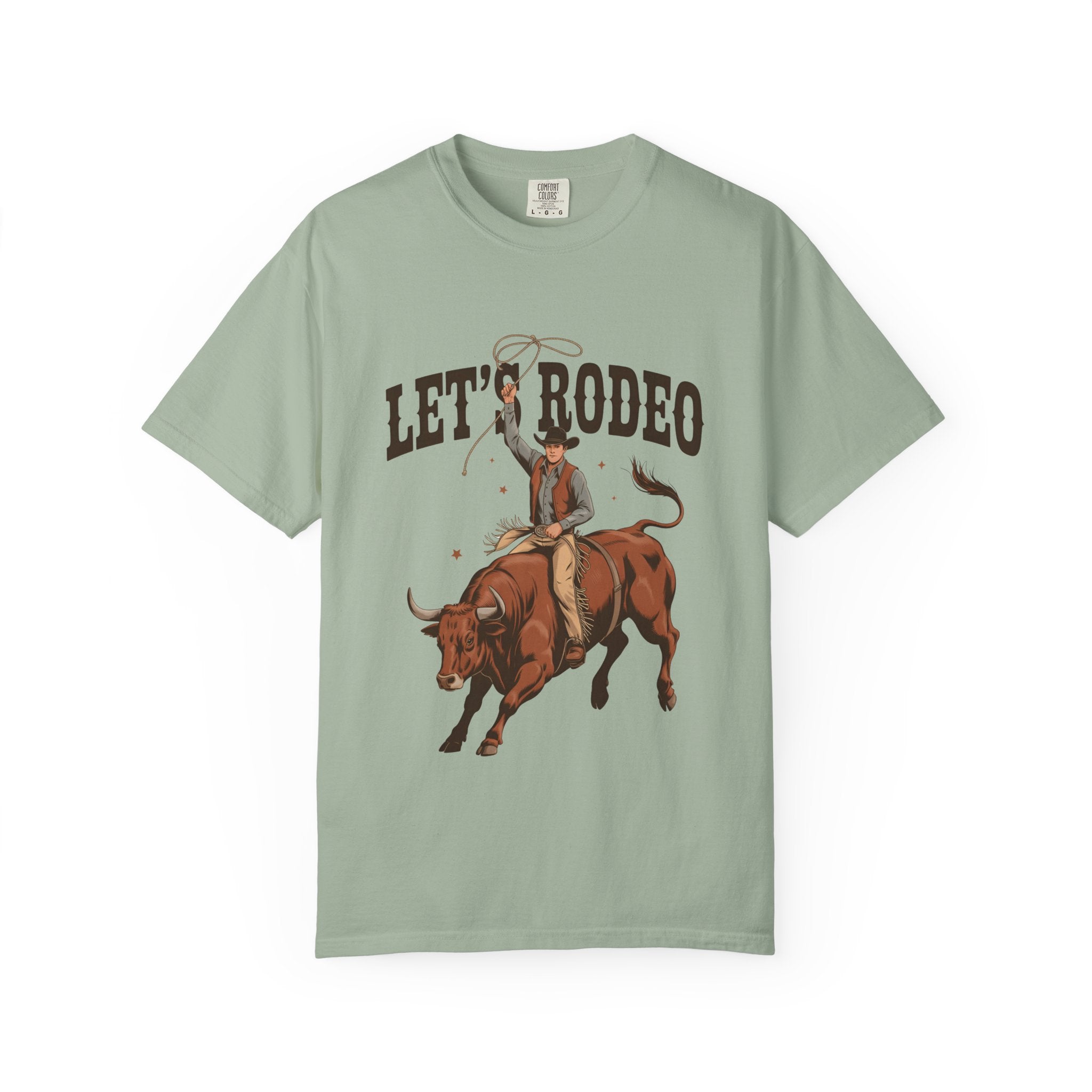 Let's Rodeo T-Shirt — Western Bull Riding Graphic Tee
