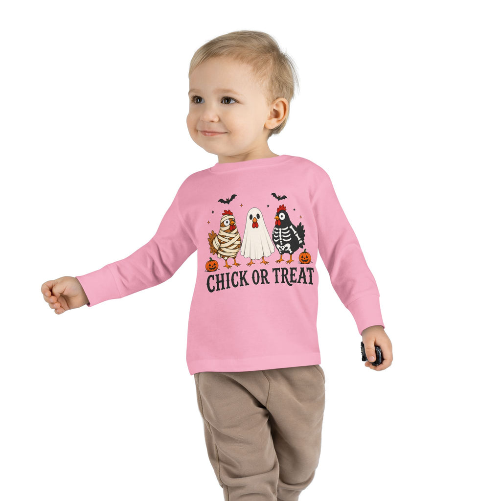 Halloween "Chick or Treat" Toddler Long Sleeve Tee