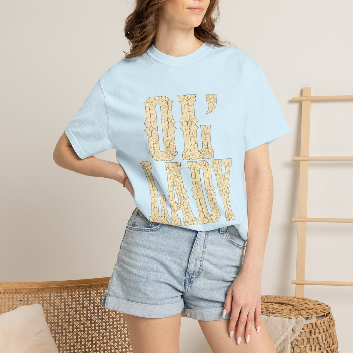 T-Shirt — 'Ol' Lady' Vintage Lettering Tee