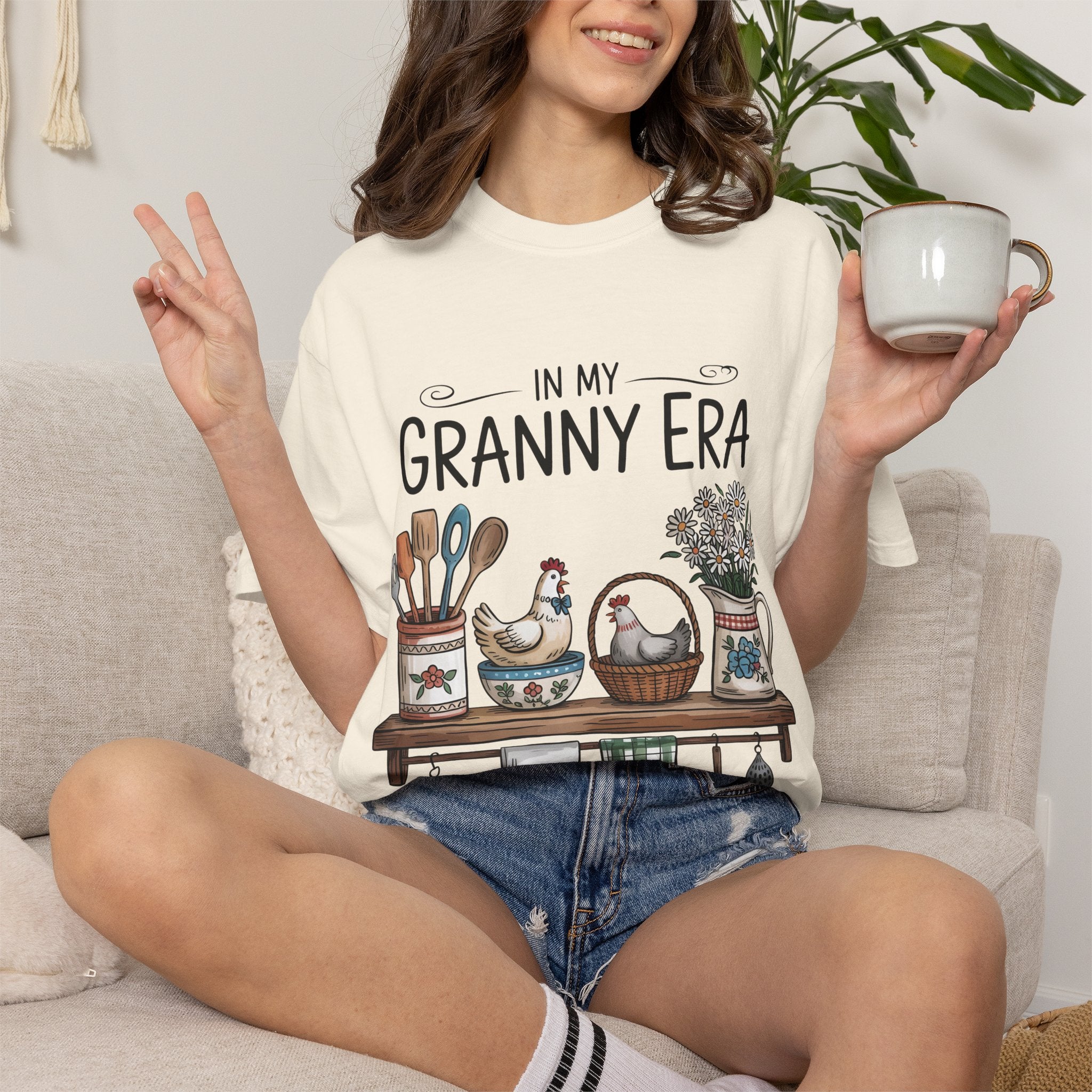 T-Shirt — "In My Granny Era" Vintage Kitchen Graphic Tee