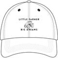 Youth Baseball Cap — Embroidered "Little Farmer Big Dreams" Tractor Design