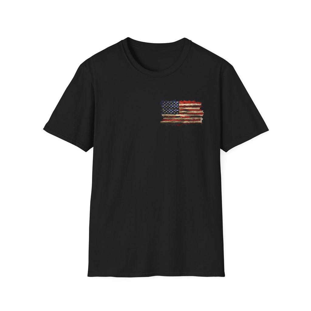 Distressed American Flag T-Shirt — Vintage USA Patriotic Tee