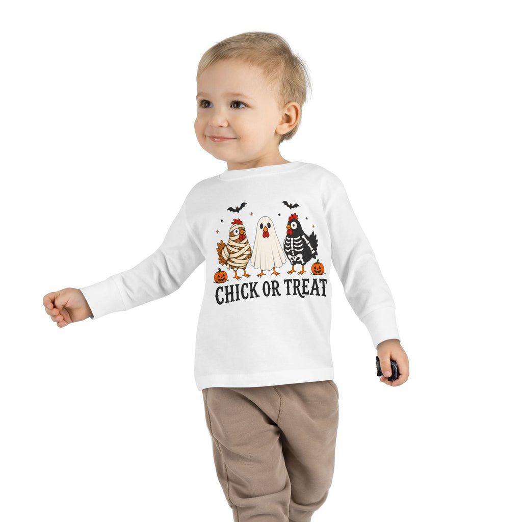 Halloween "Chick or Treat" Toddler Long Sleeve Tee