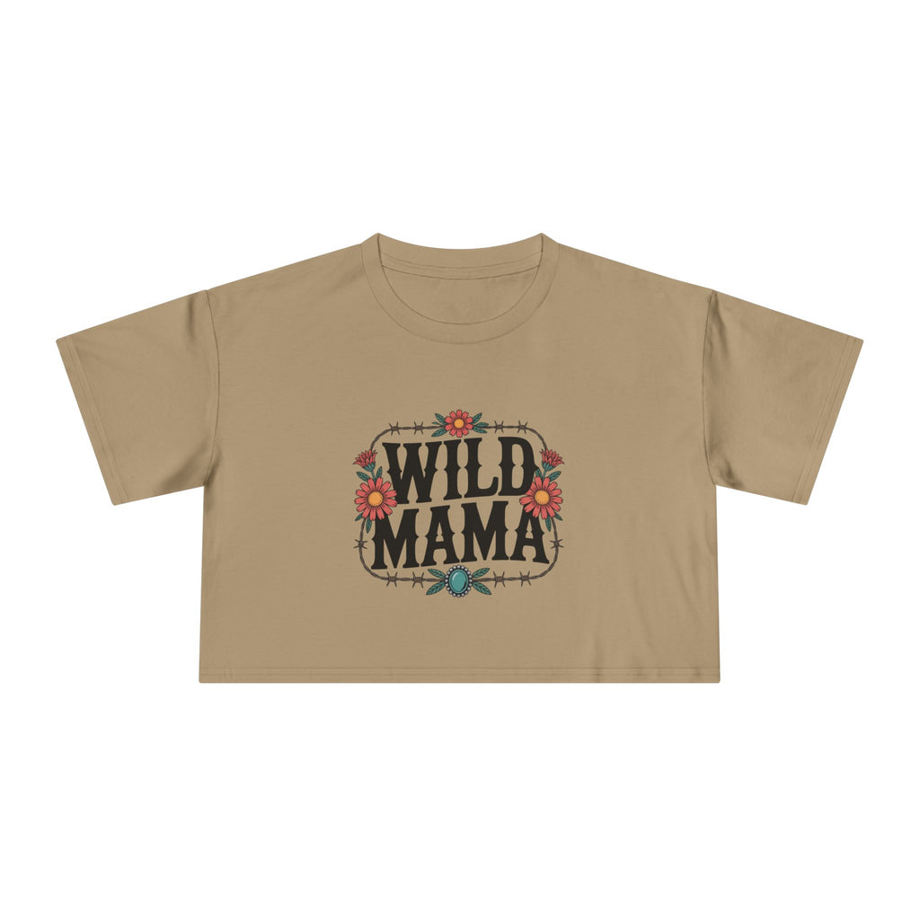Wild Mama Crop Tee – Floral Western Mother's Day Top