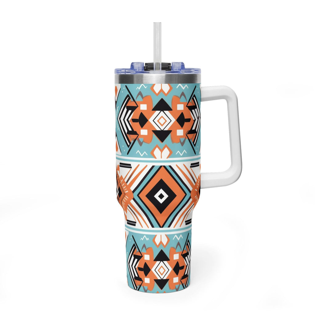 40oz Aztec Pattern Vacuum Tumbler – Insulated Travel Mug