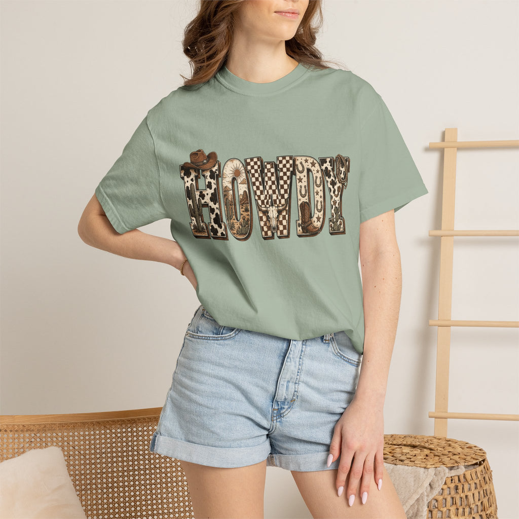 Howdy Leopard Print T-Shirt — Western Cowgirl Graphic Tee