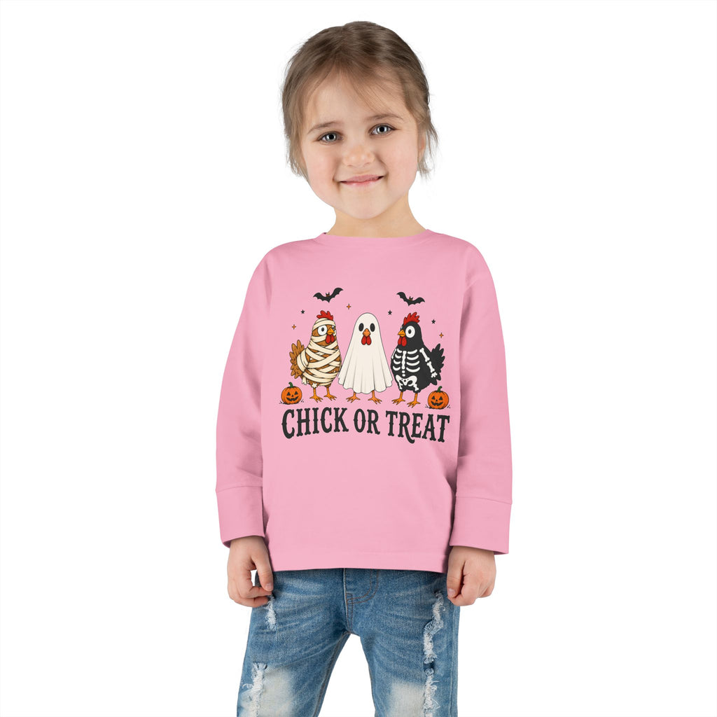 Halloween "Chick or Treat" Toddler Long Sleeve Tee