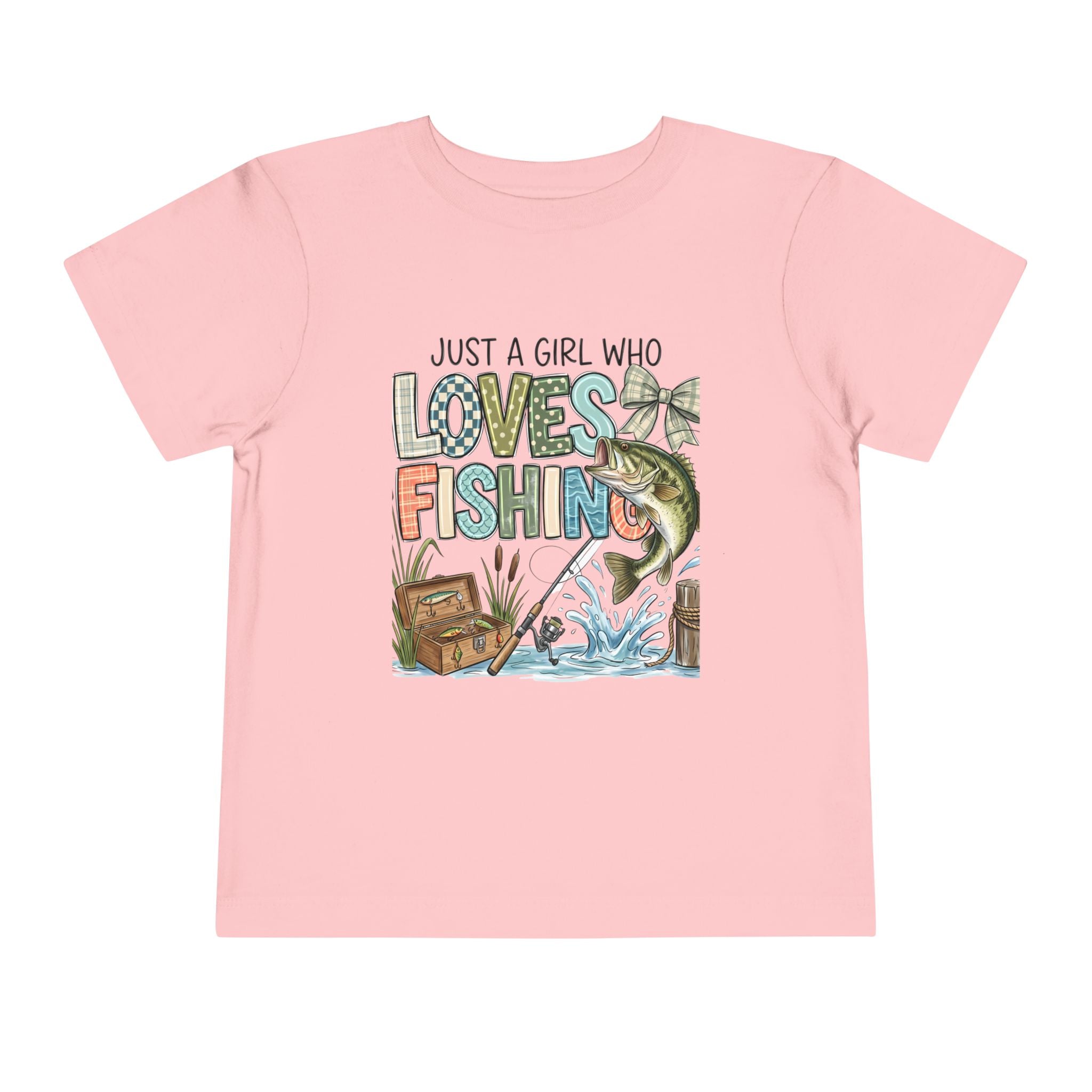 Toddler Tee — "Just a Girl Who Loves Fishing" Fishing Shirt for Kids