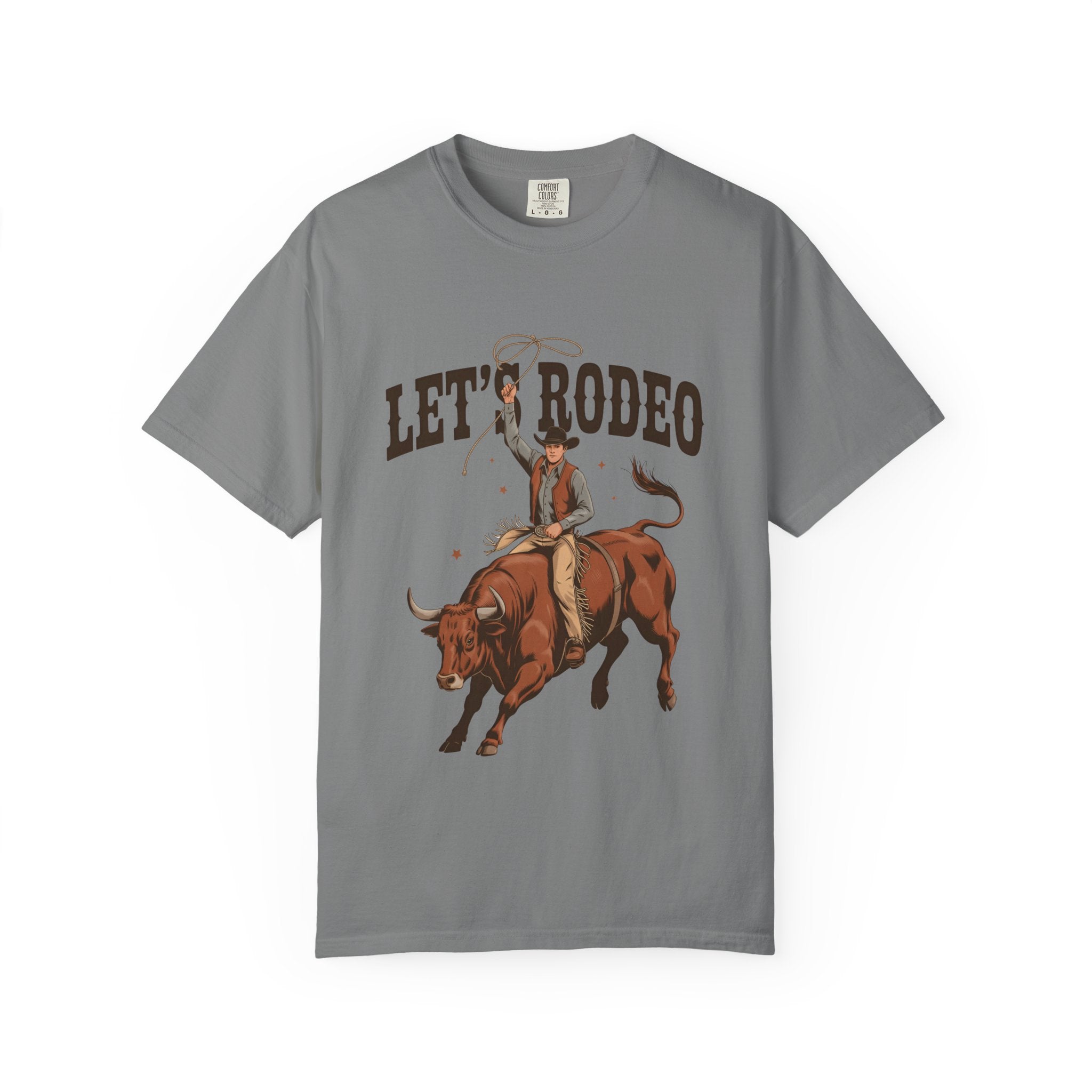 Let's Rodeo T-Shirt — Western Bull Riding Graphic Tee