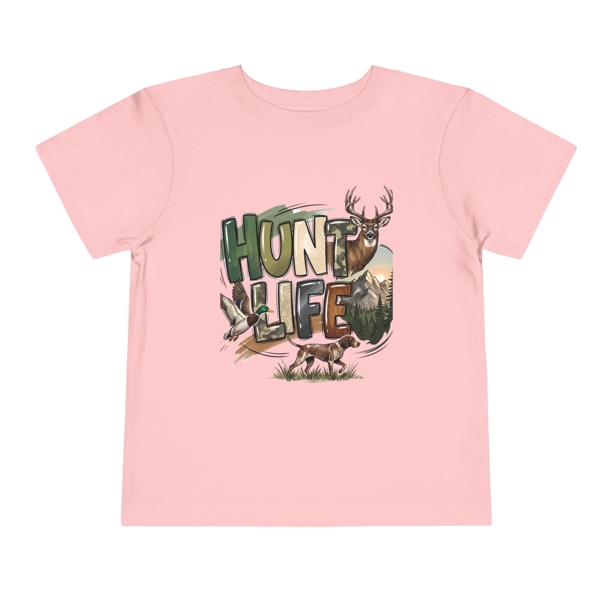 Toddler Tee — "Hunt Life" Woodland Deer & Fox Kids Shirt