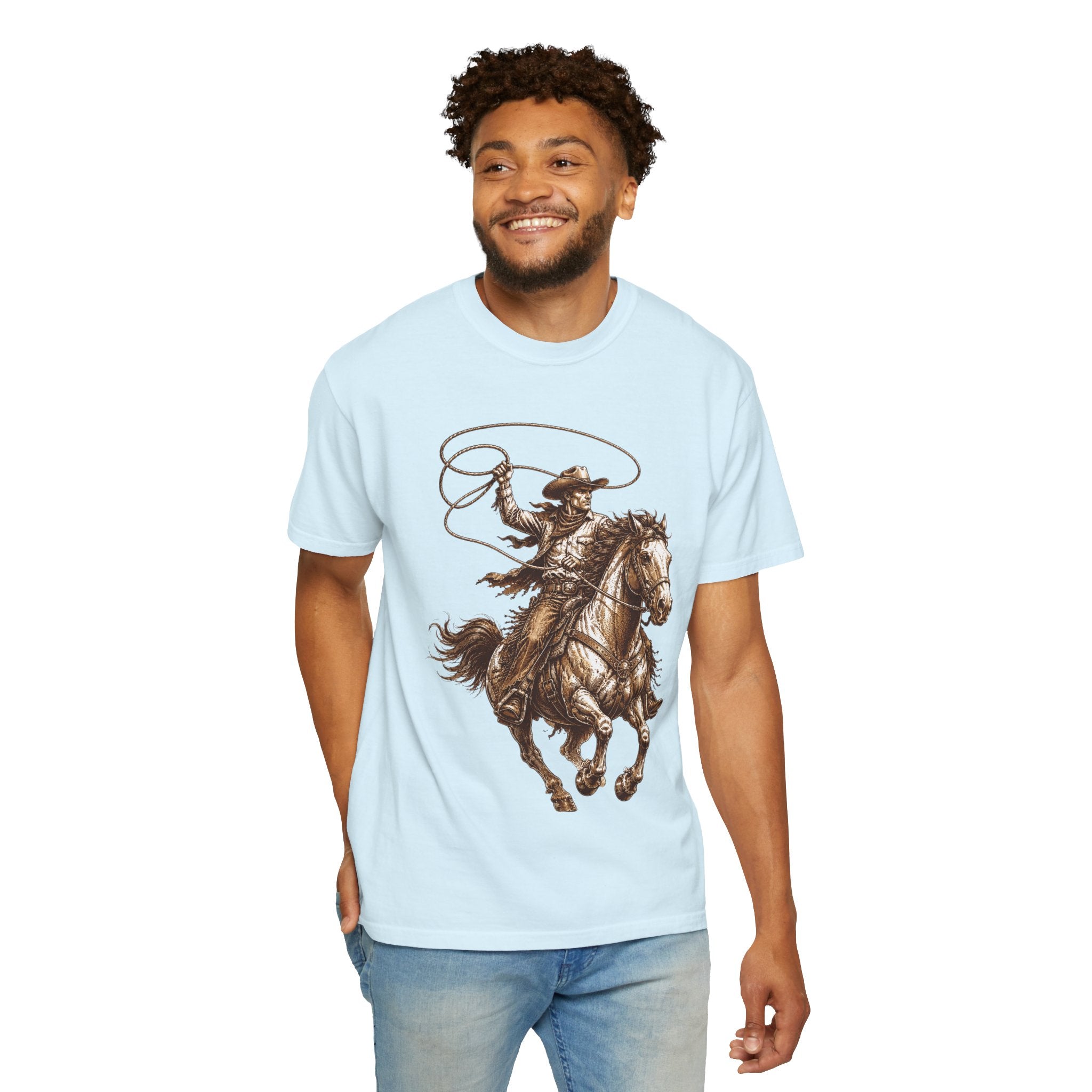 Cowboy Horse T-Shirt — Rodeo Western Lasso Graphic Tee