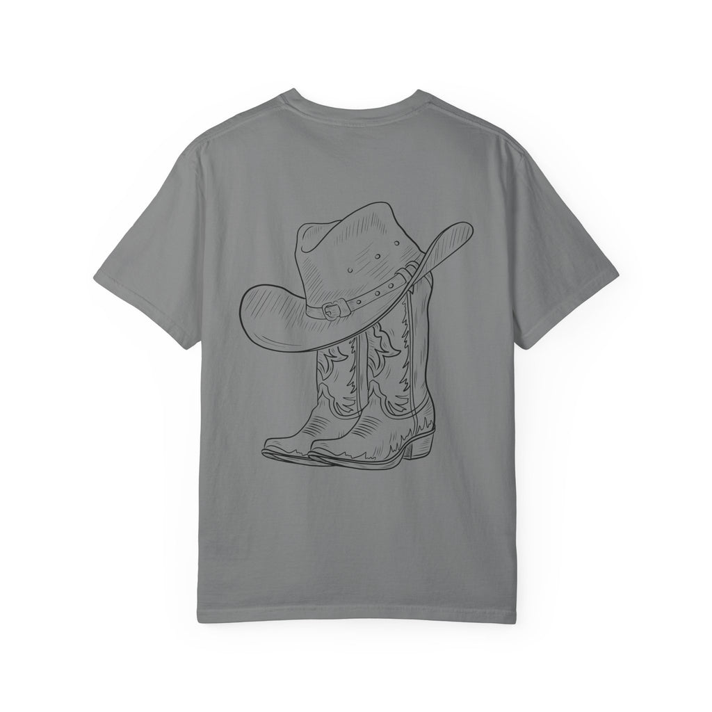 Cowboy Hat & Boots T-Shirt — 'Yee Haw' Graphic Western Tee