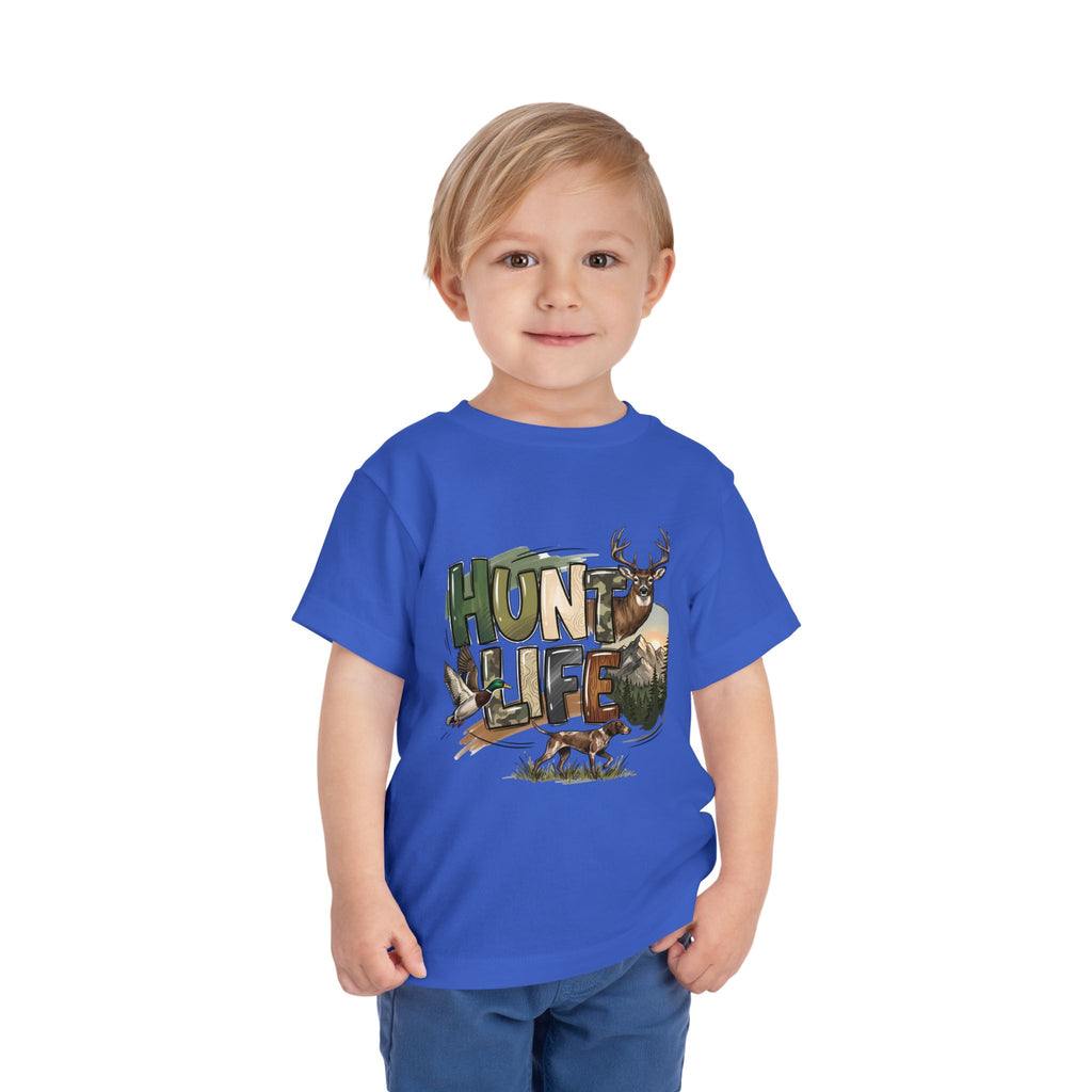 Toddler Tee — "Hunt Life" Woodland Deer & Fox Kids Shirt