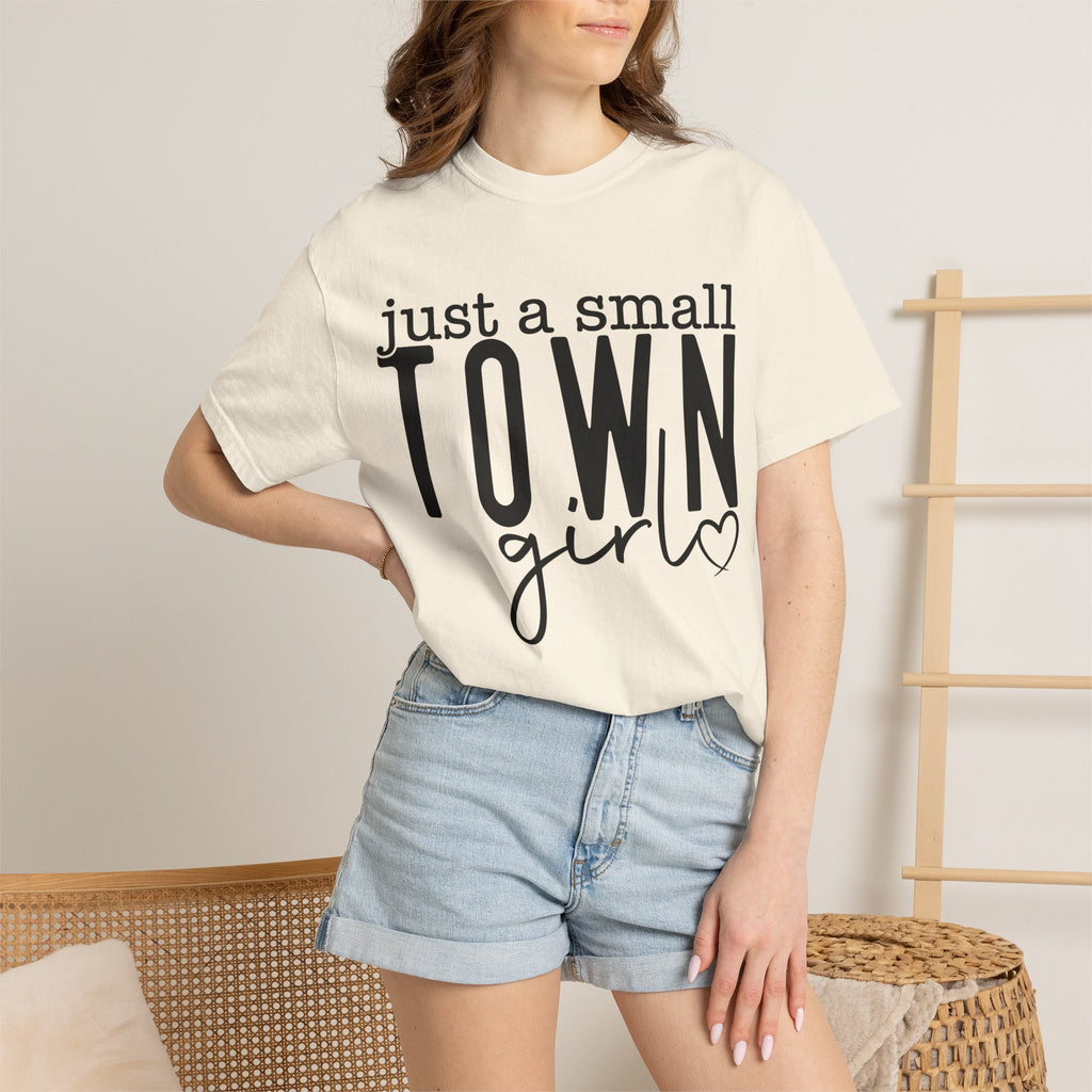Just a Small Town Girl T‑Shirt — Retro Script Country Pride Tee