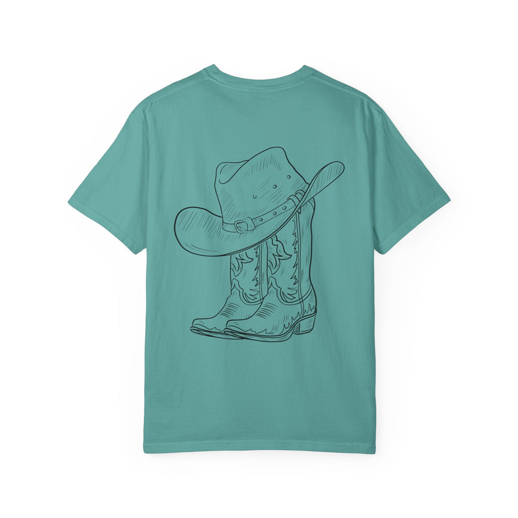 Cowboy Hat & Boots T-Shirt — 'Yee Haw' Graphic Western Tee