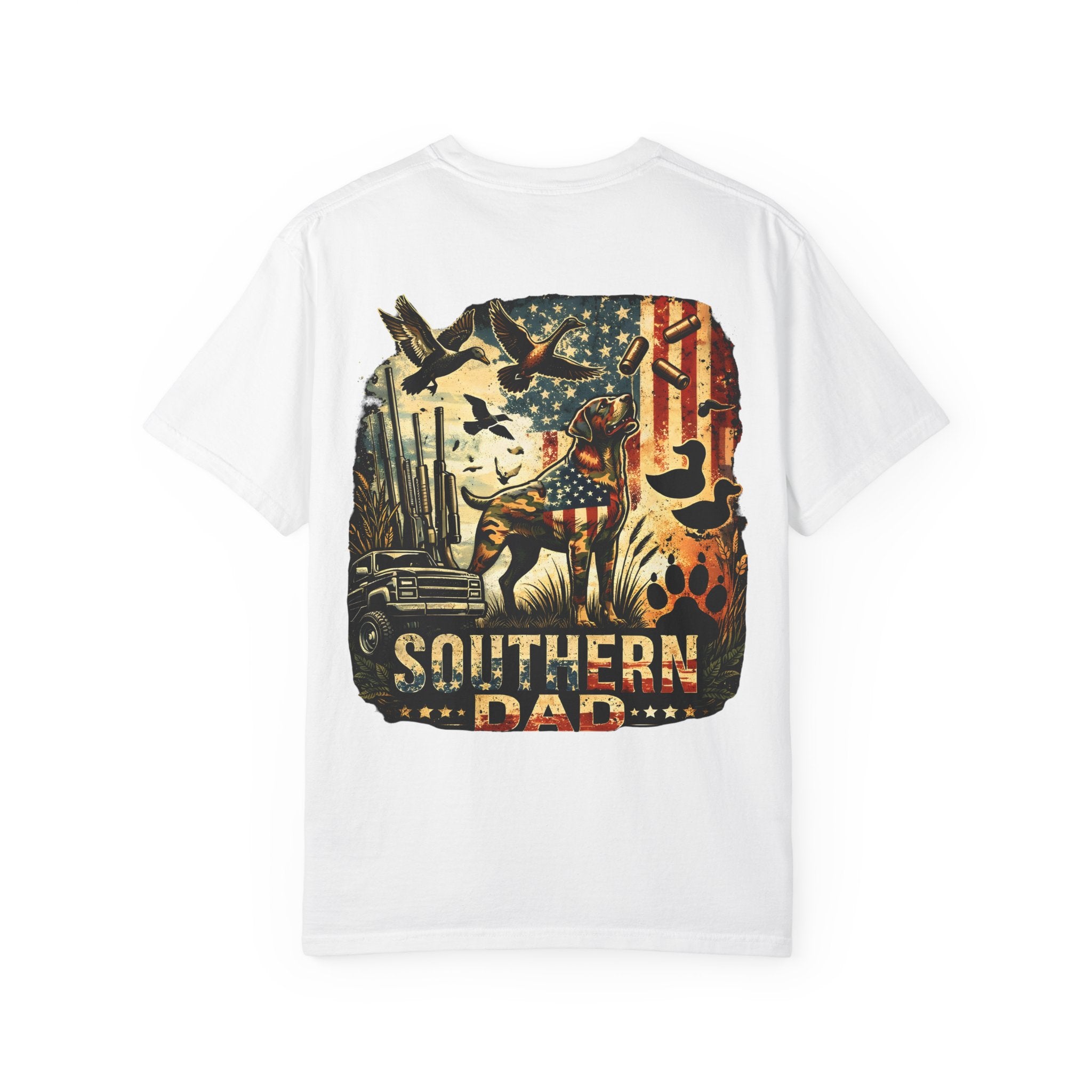 Southern Dad T-Shirt — Patriotic Deer & Duck Hunting Graphic Tee